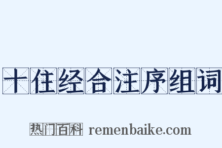 十住经合注序组词是什么意思的图片